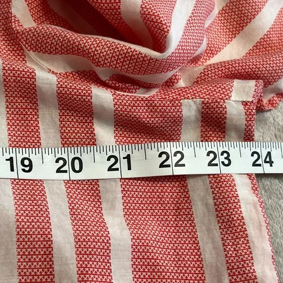 Chico's Women's Top Button Down Shirt Striped Size 1 3/4 Sleeve Silk Blend - Picture 7 of 8